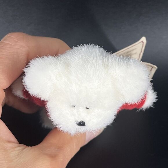 Boyds Bears 4” Mini Christmas Bear Red Sweater with Christmas Tree Vintage Gift - Picture 8 of 12